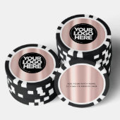 Gepersonaliseerde Logo en tekst Schattige roze Poker Chips (Opstapeling)
