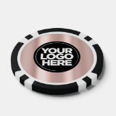 Gepersonaliseerde Logo en tekst Schattige roze Poker Chips (Enkel)