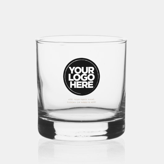 Gepersonaliseerde Logo en tekst Whiskey Glasses Whisky Glas (Voorkant)