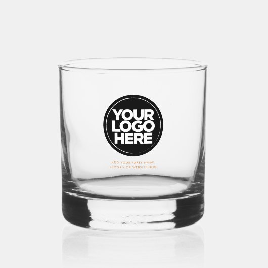 Gepersonaliseerde Logo en tekst Whiskey Glasses Whisky Glas (Voorkant)