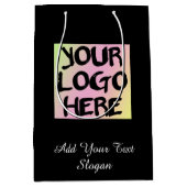 Gepersonaliseerde Logo- en tekstpapieren boodschap Medium Cadeauzakje (Voorkant)