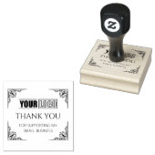 Gepersonaliseerde Logo  grens Dank u Rubberstempel (Gestempeld)