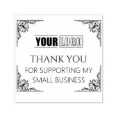 Gepersonaliseerde Logo  grens Dank u Zelfinktende Stempel (Design)