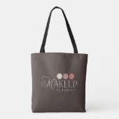 Gepersonaliseerde Logo Grimeur Make-up Artiest Tote Bag (Achterkant)