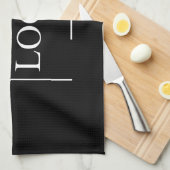 Gepersonaliseerde Logo Keepsake Boerderij Zwart Wi Theedoek (Quarter Fold)