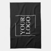 Gepersonaliseerde Logo Keepsake Boerderij Zwart Wi Theedoek (Verticaal)