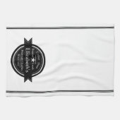 Gepersonaliseerde logo koffiewinkel theedoek (Horizontaal)