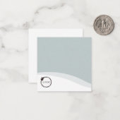 Gepersonaliseerde Logo licht groen Notitiekaartje (Voorkant / Achterkant in situ)