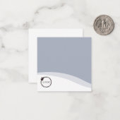 Gepersonaliseerde Logo Lichtblauw Notitiekaartje (Voorkant / Achterkant in situ)