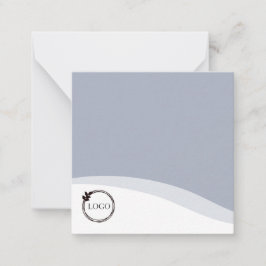 Gepersonaliseerde Logo Lichtblauw Notitiekaartje
