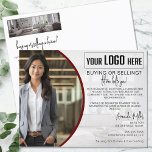 Gepersonaliseerde Logo makelaar makelaar makelaar  Briefkaart<br><div class="desc">Het gepersonaliseerde Logo Realtor Broker Real Estate Agent Briefkaart, de ultieme tool voor geavanceerde en impactvolle vastgoedmarketing. Dit elegant ontworpen briefkaart is een uitblinker op het gebied van realtor marketing, het combineren van slanke esthetiek met hoge functionaliteit. Het is gemaakt met een chique, minimalistische benadering en heeft een bewerkbare kalligrafie-branding...</div>