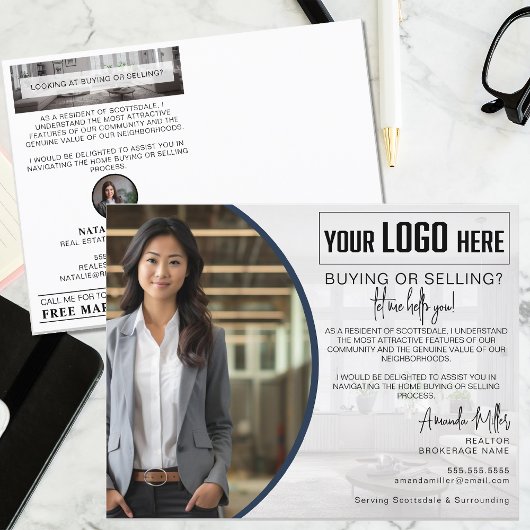 Gepersonaliseerde Logo makelaar makelaar makelaar Briefkaart