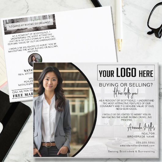 Gepersonaliseerde Logo makelaar makelaar makelaar Briefkaart