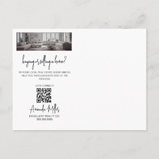 Gepersonaliseerde Logo makelaar makelaar makelaar  Briefkaart (Achterkant)