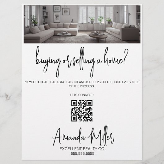 Gepersonaliseerde Logo makelaar makelaar makelaar  Flyer (Achterkant)