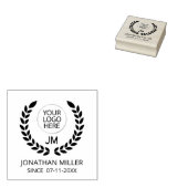 Gepersonaliseerde logo Monogram initialen Rubberstempel (Gestempeld)