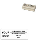Gepersonaliseerde Logo Naam Adres Rubber Stempel (Gestempeld)