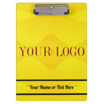 Gepersonaliseerde Logo Naam Geel Klembord