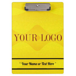 Gepersonaliseerde Logo Naam Geel Klembord