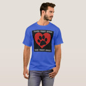 GEPERSONALISEERDE LOGO PAW PRINT HEART T-SHIRT (Voorkant volledig)
