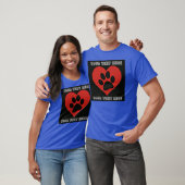 GEPERSONALISEERDE LOGO PAW PRINT HEART T-SHIRT (Unisex)