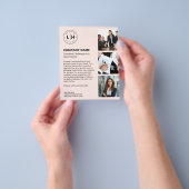 Gepersonaliseerde Logo Photo Modern Business Flyer (Hand)