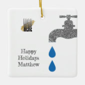 Gepersonaliseerde Logo Plumbing Handyman Builders  Keramisch Ornament (Voorkant)