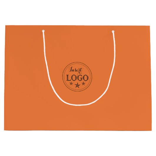 Gepersonaliseerde Logo Princeton Sinaasappel Groot Cadeauzakje (Voorkant)