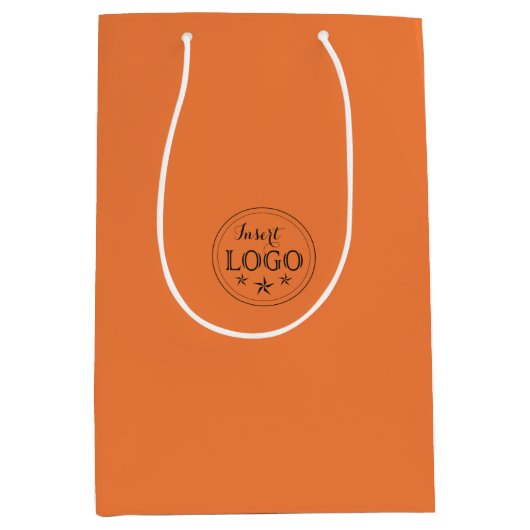 Gepersonaliseerde Logo Princeton Sinaasappel Medium Cadeauzakje (Voorkant)