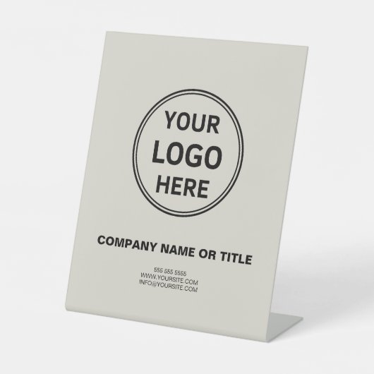 Gepersonaliseerde Logo Promotional Business Reclamebord Met Voetstuk (Voorkant)