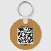 Gepersonaliseerde Logo-Sleutelhanger met QR-code Sleutelhanger (Achterkant)