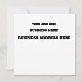 Gepersonaliseerde logo social media icoon bedankkaart (Achterkant)