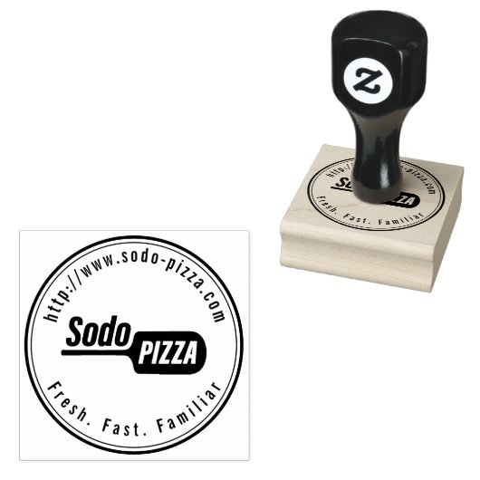 Gepersonaliseerde LOGO Sodo Pizza Rubberstempel (Gestempeld)