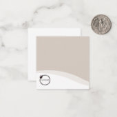 Gepersonaliseerde Logo Tan Notitiekaartje (Voorkant / Achterkant in situ)