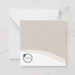 Gepersonaliseerde Logo Tan Notitiekaartje
