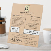 Gepersonaliseerde Logo, tandheelkunde, tandheelkun Reclamebord Met Voetstuk (Insitu)