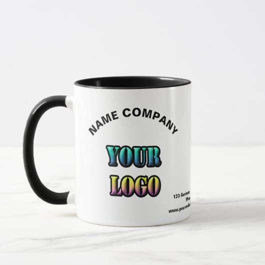 Gepersonaliseerde logo tekst ruimte naam bedrijf e mok (Links)