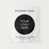 Gepersonaliseerde Logo Tekst Tapestry Achtergrond Wandkleed (Voorkant)