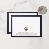 Gepersonaliseerde Logo visitekaartjes Notitiekaartje (Voorkant / Achterkant in situ)