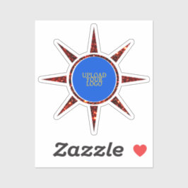 Gepersonaliseerde logo Vrolijke Zon Sticker