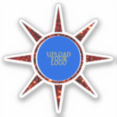 Gepersonaliseerde logo Vrolijke Zon Sticker (Voorkant)