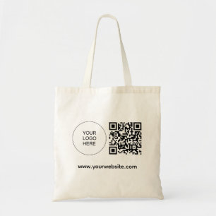 Gepersonaliseerde Logo Website Adres Sjabloon QR C Tote Bag