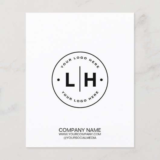 Gepersonaliseerde Logo White Business Flyer (Achterkant)