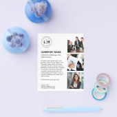Gepersonaliseerde Logo White Business Flyer (Enkel)