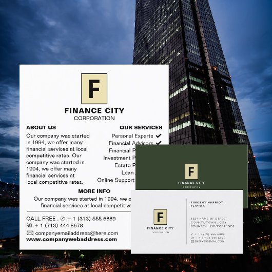 Gepersonaliseerde Logo, zakelijk en financieel Adv Flyer