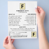 Gepersonaliseerde Logo, zakelijk en financieel Adv Flyer (Hand)