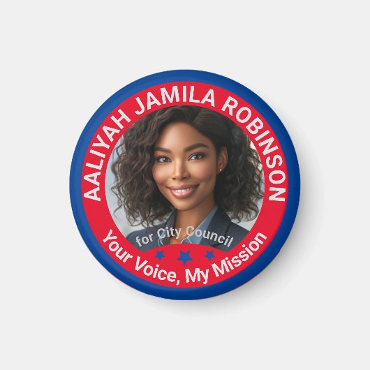 Gepersonaliseerde lokale verkiezing aangepaste fot magneet (Voorkant)