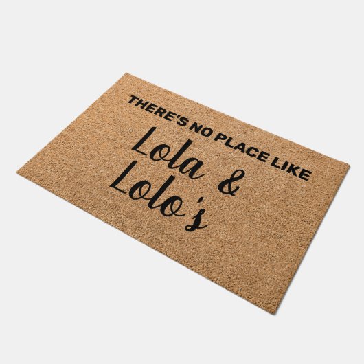 Gepersonaliseerde Lola & Lolo Grootouders Welkom Deurmat (Schuin)