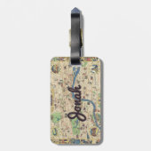 Gepersonaliseerde Londen kaart bagagelabel (Achterkant verticaal)