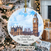 Gepersonaliseerde Londen Ornament, Engeland Keramisch Ornament